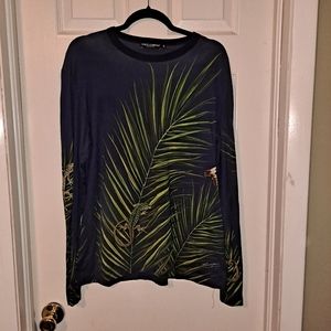 Dolce Gabbana navy blue print mens shir made in Italy.